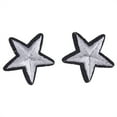 thumbnail image 1 of 6 Parches Decorativos Bordados Para Coser En Tela, Camisas, Sombreros, Manualidades De Reparación # Silver Star, 1 of 3