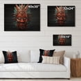 thumbnail image 4 of Designart "Tribal Makonde African Mask II" African Tribal Print on Natural Pine Wood, 4 of 5