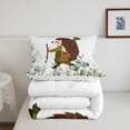 thumbnail image 5 of Erosebridal Funny Hedgehog Twin Bedding Sets Cartoon Animal Comforter Set, Eucalyptus Leaves Bedding Comforter Sets Jungle Wildlife Duvet Insert, Tropical Plants Down Comforter, 5 of 6