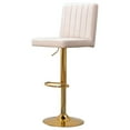 thumbnail image 1 of Best Master Tabourets de Bar Pivotants en Velours Réglables en Beige/or Yucca (Lot de 2), 1 of 3