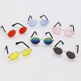 thumbnail image 6 of Visland Small Pet Sunglasses Retro Dog Sunglasses Round Metal Puppy Sunglasses Cosplay Glasses Photo Props Eyewear for Cats and Small Dogs, 6 of 8