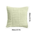 thumbnail image 3 of Decorative Throw Pillow Cover 17x17 Inch | Striped Removable Cushion Case with Hidden Zipper | Soft Breathable Fabric | Solid White Gray Pink Green | Cozy, Durable, No Deformation, Modern Accent, 3 of 6