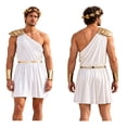 iiniim Men Greek One Shoulder Tiered Epaulet Elastic Waistband ...