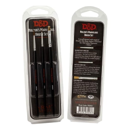 The Army Painter Dungeons and Dragons Miniatures-Nolzurs Marvelous Small Paint Brush Set