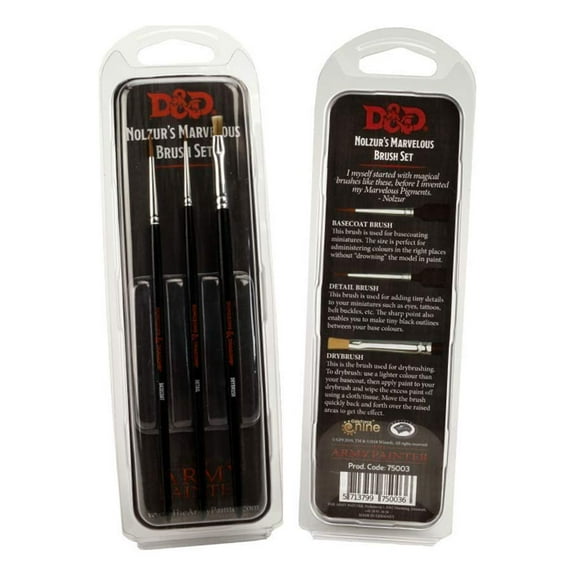 The Army Painter Dungeons and Dragons Miniatures-Nolzurs Marvelous Small Paint Brush Set