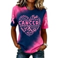 thumbnail image 3 of Urbanix Womens Breast Cancer Awareness Shirts In Octobe We Wear Pink Ribbon Wings Print Survivor T-Shirts Funky Soft Short Sleeve Crew Neck Top Royal Blue S, 3 of 7
