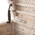 thumbnail image 6 of Casafield 36" Storage Trunk with Curved Lid, Safety Hinge - Whitewash, Water Hyacinth Wicker Storage Chest Basket for Bedroom, Entry Way, Living Room, 6 of 7