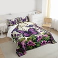 thumbnail image 3 of jejeloiu Rustic Plant Flower Twin Comforter Sets,Purple Flying Butterfly Bedding Set For Men Women 2pcs, 3 of 8