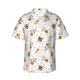 thumbnail image 1 of Balery Bees And Flowers Camisas hawaianas de manga corta para hombre, camisas playeras de corte holgado, camisas de vacaciones con botones,3X-Large, 1 of 7