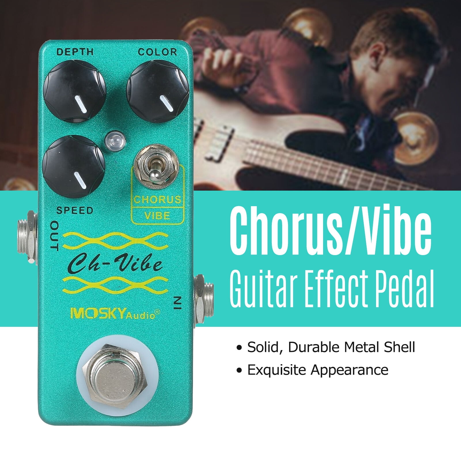 MOSKYaudio Chorus/Vibe Effect Pedal Guitar Effects Pedal Single Mini Effect Pedal