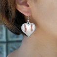 thumbnail image 3 of Baseball Open Heart Earrings, 3 of 3