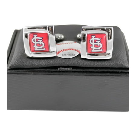 - MLB St Louis Cardinals Square Cufflinks with Square Shape Logo Design Gift Box Set
