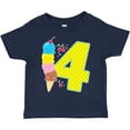 thumbnail image 3 of Inktastic Ice Cream Fourth Birthday Blue Boys or Girls Toddler T-Shirt, 3 of 5