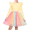 Yellow Rainbow, variant on Girls Dress Rainbow Gradient Ruffle Shoulder Tulle Sparkly Gold Star Show Holiday Soft 8 Years