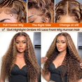 thumbnail image 4 of Peluca con encaje en la parte delantera PREMAY Highlight Ombre HD, cabello humano 26 pulgadas, 4 of 9