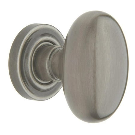 Satin Nickel Estate Egg - Estate Egg Knobs without Rosette, Antique Nickel