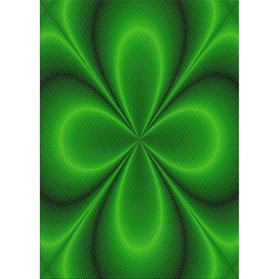 Ahgly Company Indoor Rectangle Patterned Lime Green Novelty Area Rugs, 5' x 7'