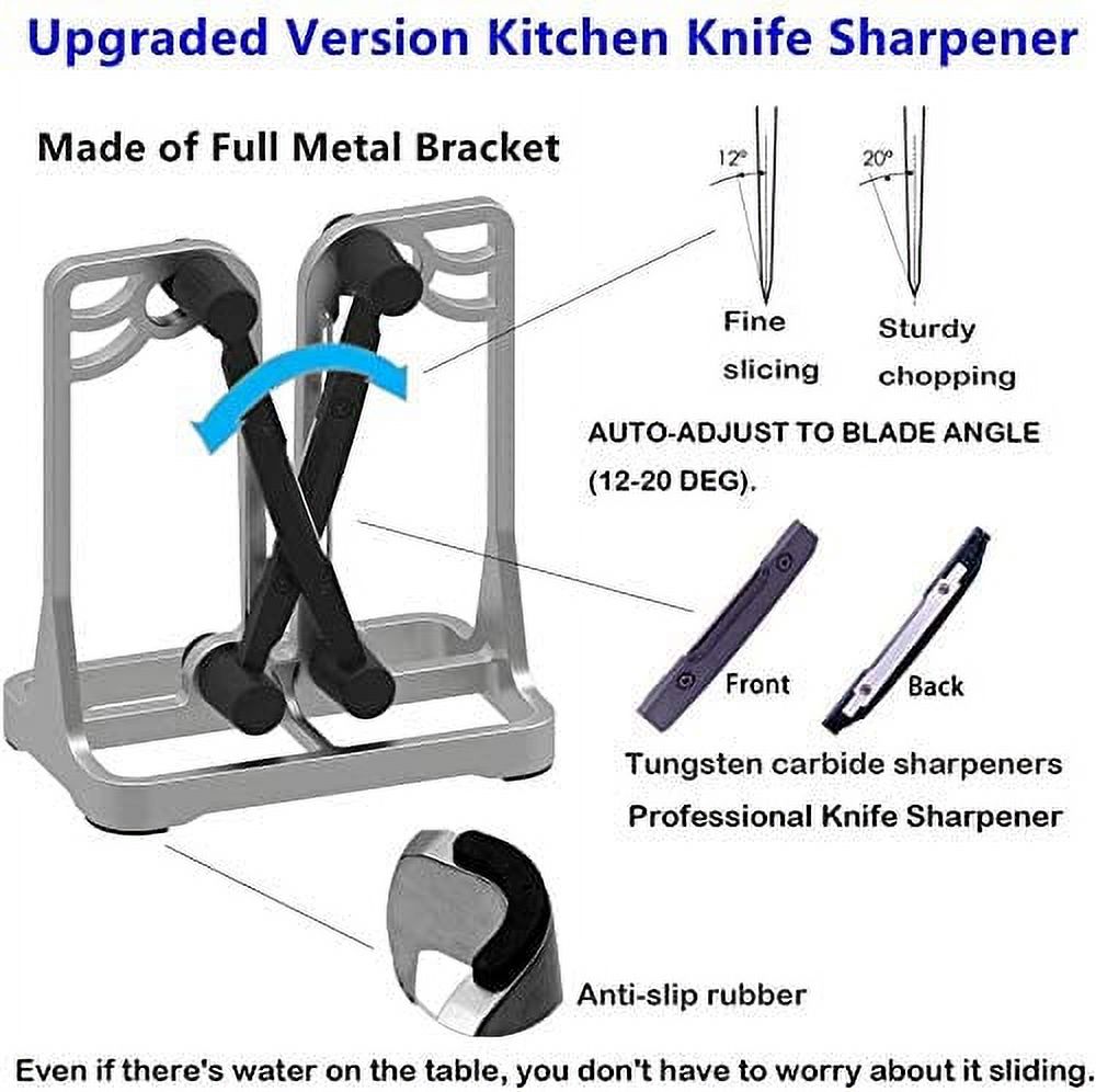 Aiguiseur De Couteaux Manuel 4 En 1 – 6 Angles Réglables (14° à 24°), Base Antidérapante, Pour Couteaux De Cuisine Et Outils - 11