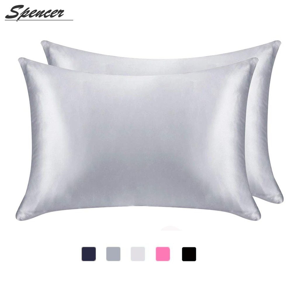 Spencer Set of 2 Satin Silk Pillowcase for Hair and Skin Natural Slip