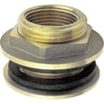 thumbnail image 1 of 1/2 Inch Stainless Brass Wall Feed-Through for Water Faucets, Rain Barrels & Containers - Bulkhead Connector, 1 of 5