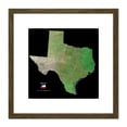 thumbnail image 1 of Map County Satellite USA State Flag Texas Old Replica 8X8 Inch Square Wooden Framed Wall Art Print Picture with Mount, 1 of 4