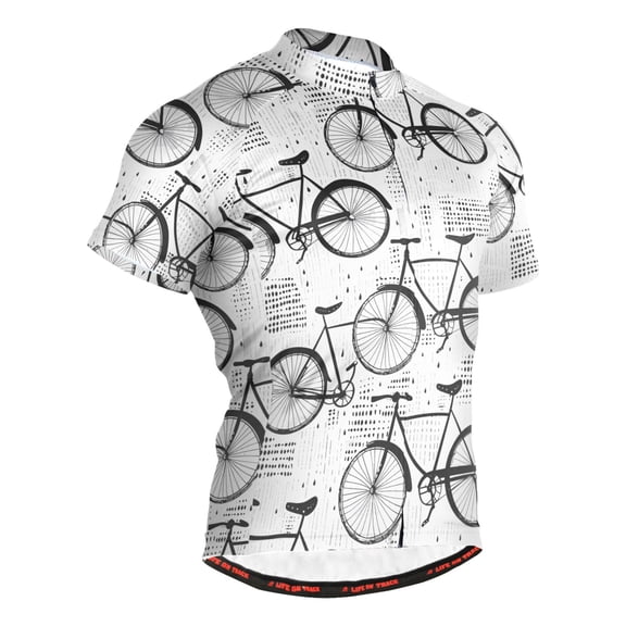 joogoo Retro Bicycles Men's Cycling Jerseys Mountain Bike Short Sleeve Tops L