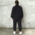 thumbnail image 5 of Lumtrix 2 Piece Sets for Women 1/2 Zip Sweatsuit Oversized Sweatshirt Casual Sweatpant With Pockets 2026 Matching Outfit Fall Tracksuit Black L, 5 of 5