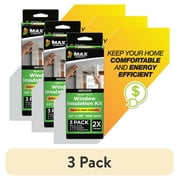 (3 pack) Duck Max Strength 62 in. x 126 in. Rolled Window Insulation Film Kit, Fits up to 3 Windows