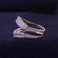 thumbnail image 4 of AFFY 1CT Round Moissanite Diamond Pave Set Curved Enhancer Guard Ring 14K Rose Gold over Silver-9.5, 4 of 7