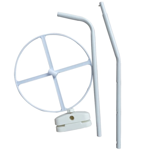 BYDOT Clip-on Baby Bed Mosquito Net Mounting Support Ring Rack Stand White Steel Mosquito Net Stand for Bed Canopy