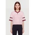 thumbnail image 2 of Women's Varsity Stripe Detail Short Sleeve Jersey Top, 2 of 4
