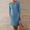 Light blue, variant on DondPO Midi Dresses for Women Summer Dresses Round Women's Neck Knee-Length With Buttons Casual Dress Loose Dress Boho Women's Dress Beach Dresses Womens Dresses Light blue Dress M