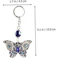 thumbnail image 2 of 5Pcs Key Chains for Car Key, Butterfly Keychain, Vintage Durable Metal Lucky Evil Eye Diamond Pendant Devil Amulet for Decorating Keys and Purse, Blue, 2 of 7