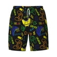 thumbnail image 4 of Lsque Mens Swim Trunks Game Play Pattern - Bathing Suit Compression Liner - Beach Swim Shorts Swimwear - (S-3XL) - Stretch Quick Dry -X-Large, 4 of 9