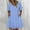 Blue, variant on Dresses For Women Summer Ladies V-neck Short Sleeve Printed Boho Shift Sundress Mini Dress