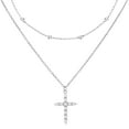 thumbnail image 5 of SKQIT Layered Cross Necklace for Women,14K Gold Plated Plated Choker Necklaces for Women Stack Simple Cross Pendant Necklaces Jewelry for Women Trendy, 5 of 6
