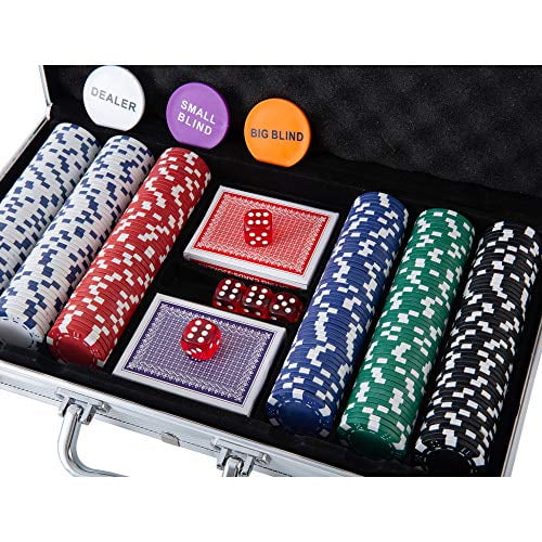 Godkendelse leksikon Humoristisk Casino Poker Chip Set - 300PCS Poker Chips with Aluminum Case, 11.5 Gram  Chips for Texas Holdem Blackjack Gambling - Walmart.com