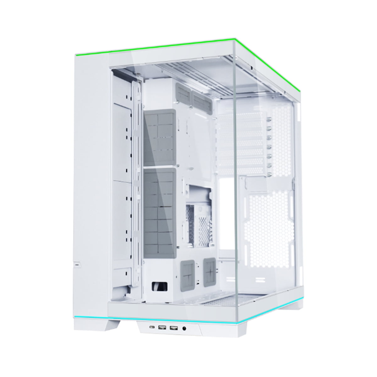 Lian-Li Case O11DERGBW Full Tower TG 2x3.5"HDD or 2.5" SSD White Retail