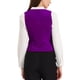 thumbnail image 3 of Chaleco de terciopelo INSPIRE CHIC para mujer, sin mangas, estilo retro, blazer elegante, talla XS, color púrpura, 3 of 5