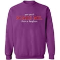 thumbnail image 2 of OXI Crewneck Sweatshirt - You Can't Scare Me,Basic Casual Sweatshirts for Men's and Women Fleece Sweatshirt Long Sleeve- Purple 2X-Large, 2 of 2