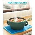 thumbnail image 6 of Silicone Dish Drying Mat with Drain: Multi-Use Non-Slip Pad for Kitchen Sink Side, Countertop, Refrigerator and Drawer. Heat Resistant, Easy Clean, 14.8 x 10.7 Inch, 6 of 7