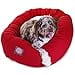 thumbnail image 3 of 52 Pouces Rouge & Sherpa Bagel Chien Lit par Majestic Pet Produits, 3 of 4