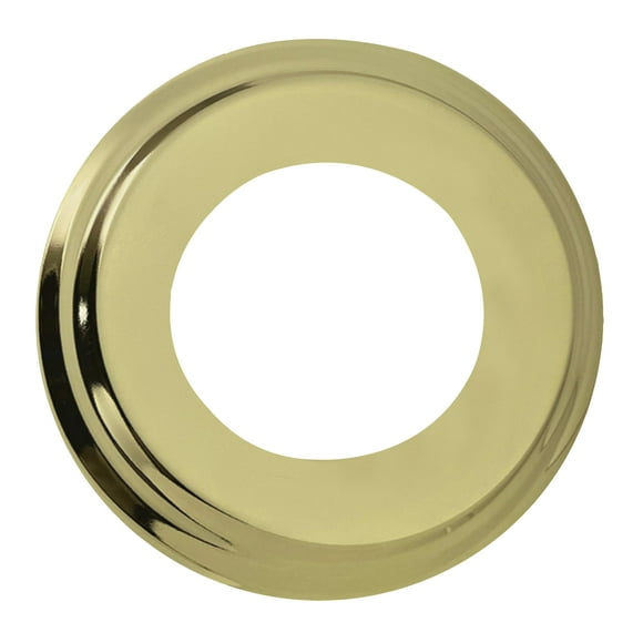 The Can Converter - 7" Ceiling Medallion, Beveled Round Cover Ring, Pendant Light Fixture, Steel, Polished Brass