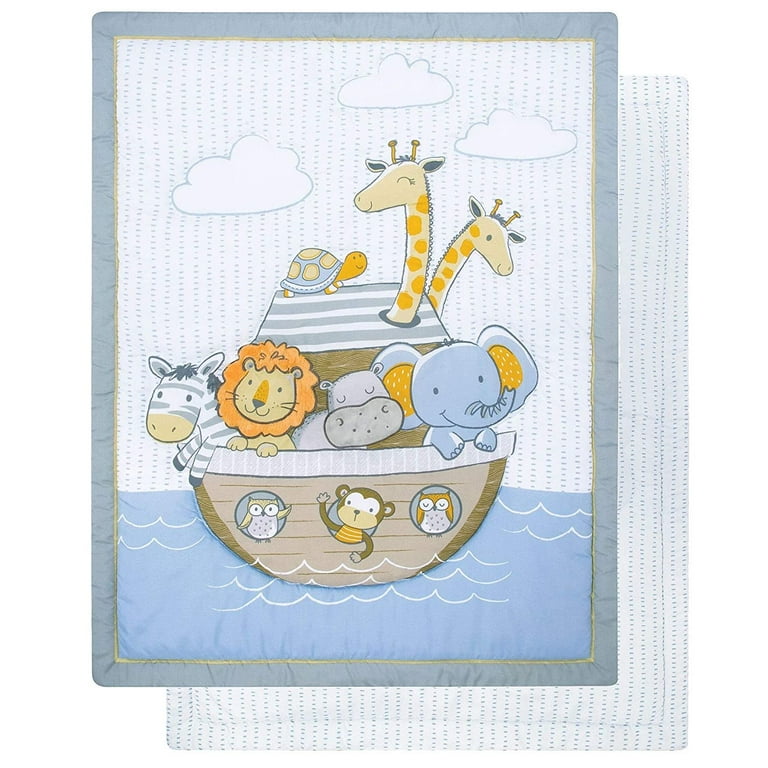 Noah s Ark Jungle Animal Theme Neutral 4 Piece Baby Crib Bedding Set Super soft microfiber fabrics in this Noah s Ark themed collection. By Brand
