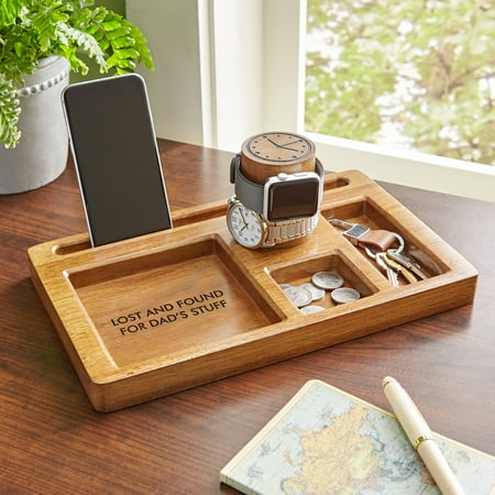 Personalized Clip Watch - Personalized Wood Watch Tower Organizer