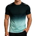 thumbnail image 6 of XIAOCHA Men's Gradient Quick Dry T Shirt Short Sleeve Crewneck Pullover Top Breathable Sporty Athletic Tees, 6 of 7