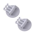 thumbnail image 1 of Assorted Color Rotatable Wall Hooks for Bathroom Made of Plastic Great for Home Use 3Arms Design, 1 of 2