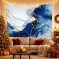 thumbnail image 3 of White and Blue Marble with Gold Cracks, Serene Abstract Style for Abstract Art Fans, Modern Wall Art, Housewarming Gift, Tapestry Wall Hanging for Bedroom and Living Room, 3 of 7