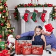 thumbnail image 4 of 3 Pcs Christmas Paper Gift Bags Set with Handles, Xmas Gift Bags in 3 Size Large Medium Small, Red Blue Gift Bags Reusable Gift, 4 of 5