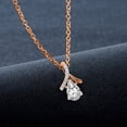 thumbnail image 3 of Diamond Pendant Necklace For Women | 1 Carat IGI Certified Pear Shape Lab Grown Diamond | Priscilla Slider Lab Diamond Pendant Necklace 14K Rose Gold | FG-VS1-VS2 Quality | Friendly Diamonds, 3 of 6